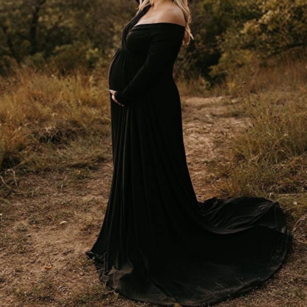 Black Maternity Gown